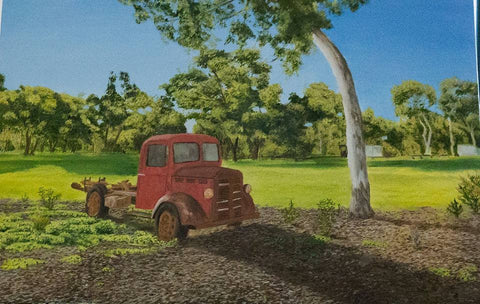 Old car under the tree limited edition print